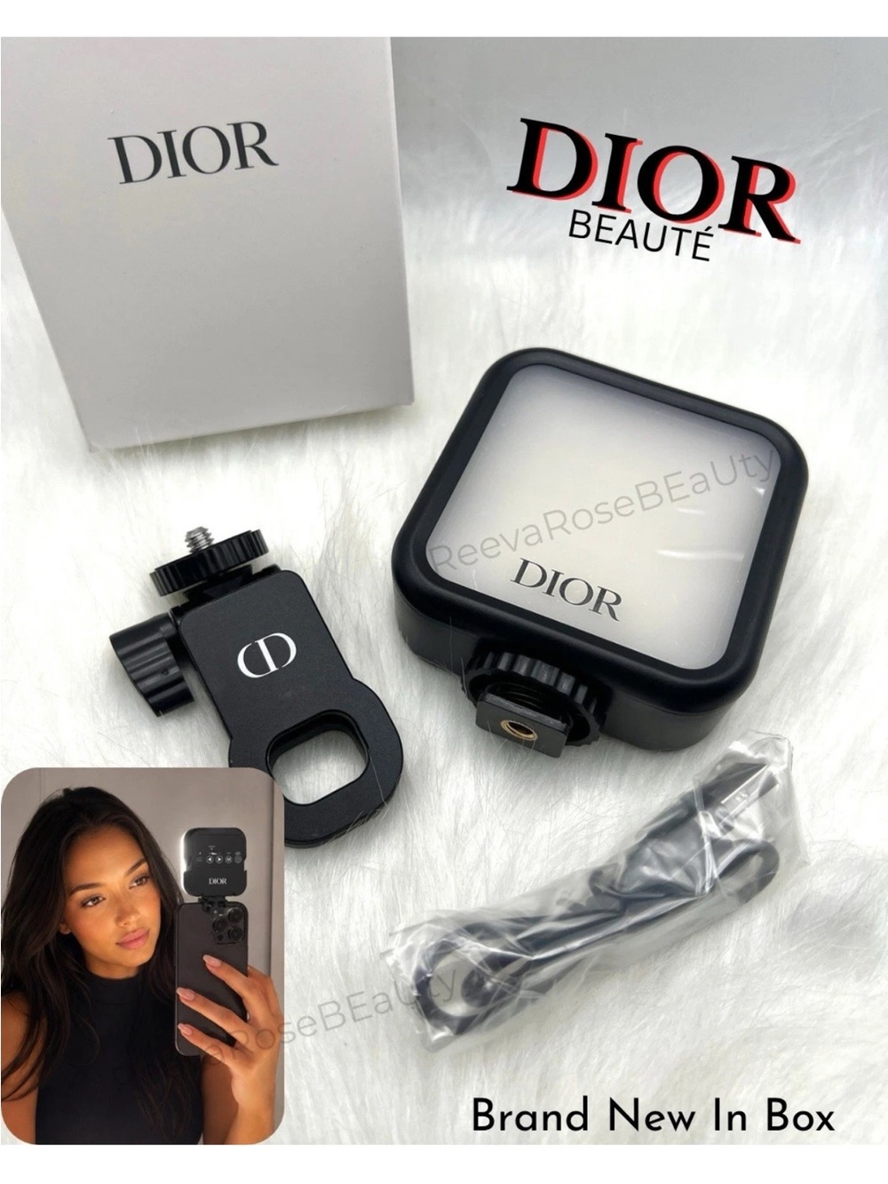 Dior LED Selfie Cell Phone Clip-On Podcast Vlog Light –